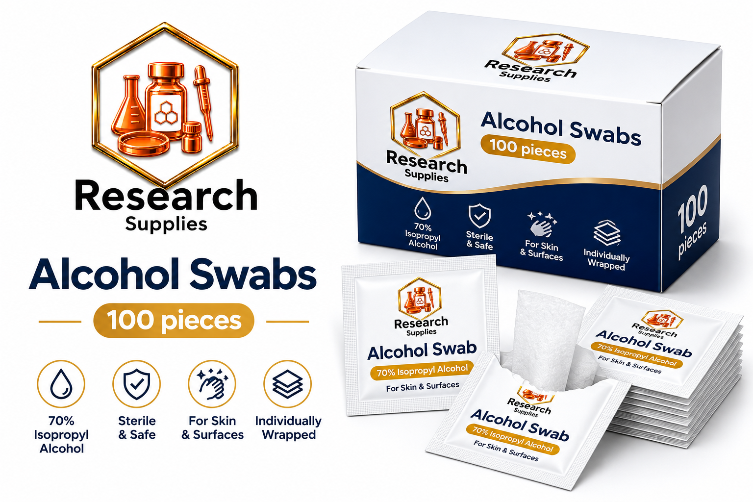 Alcohol Swabs – 100 pieces