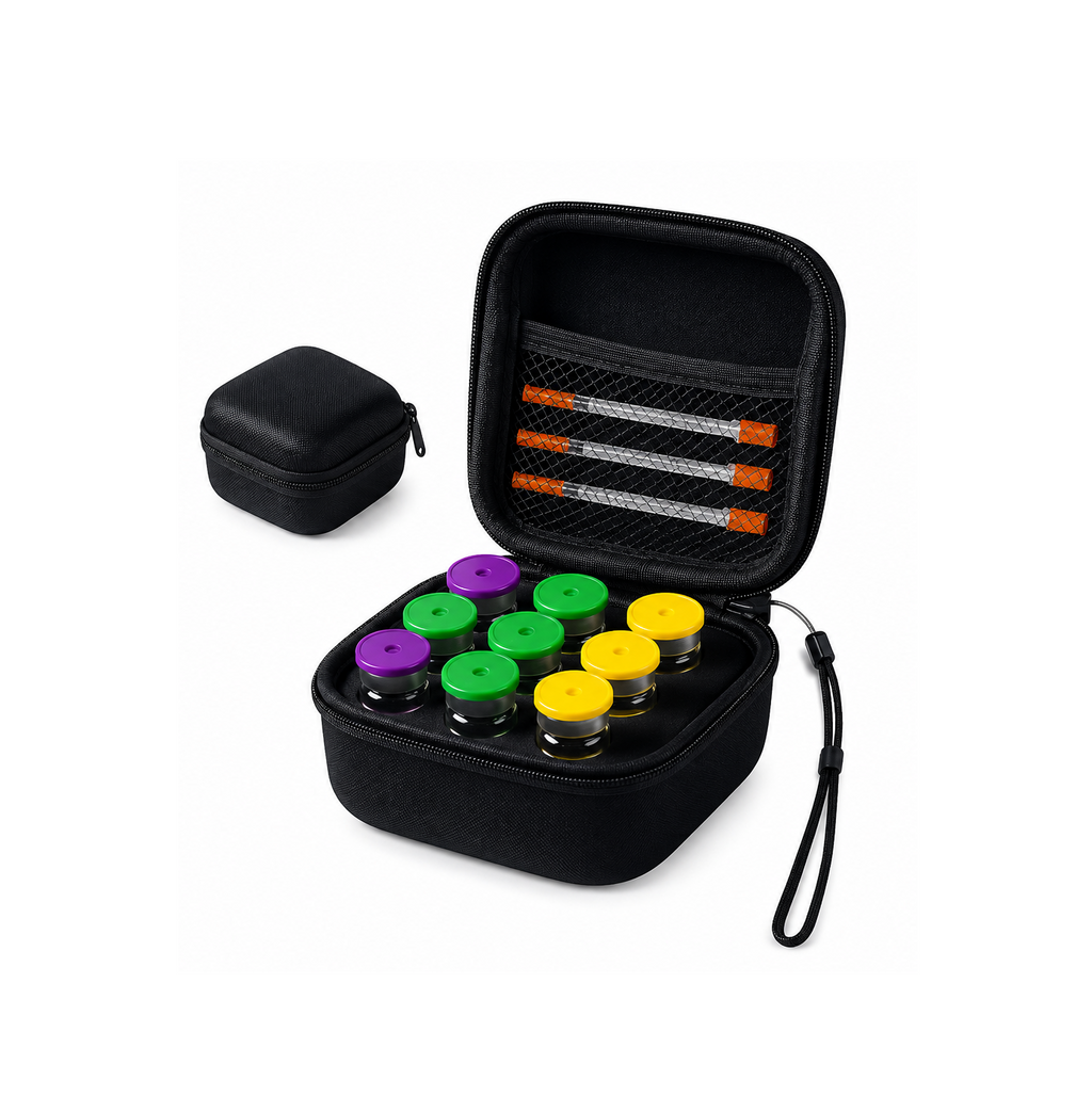 Vial Storage Box – 9 Slot Refrigerator Organizer